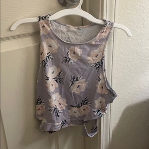 Fitted floral crop top